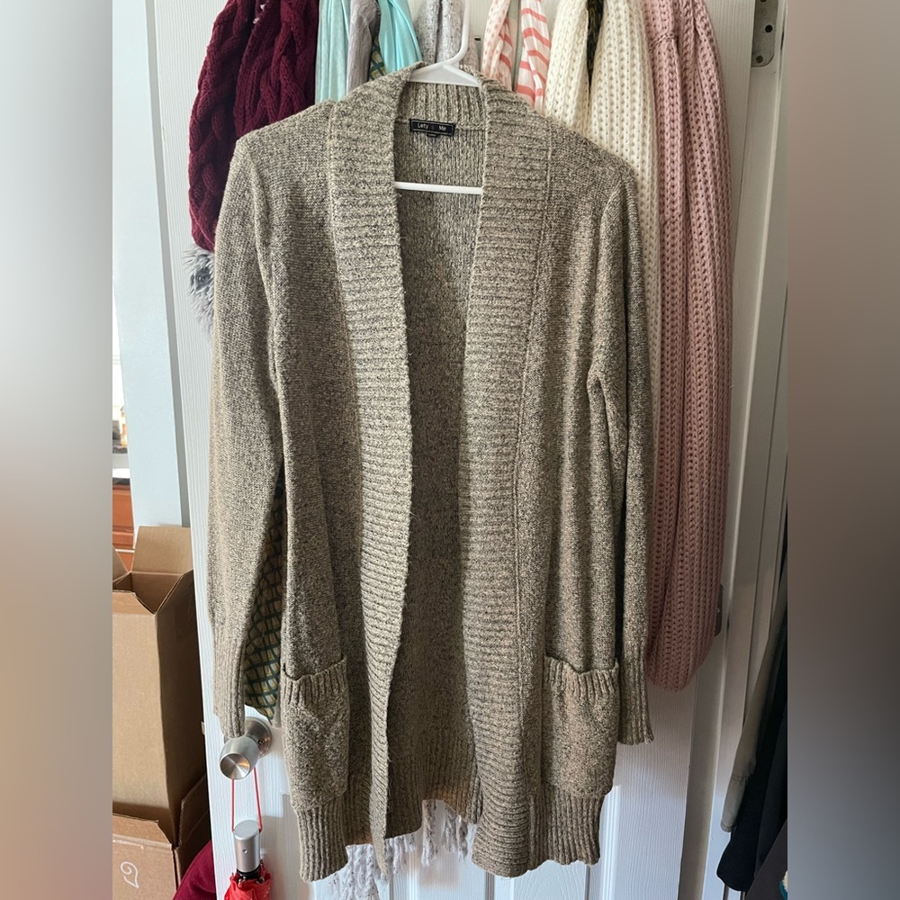 Oatmeal sweater cardigan, Lety & Me, size XS